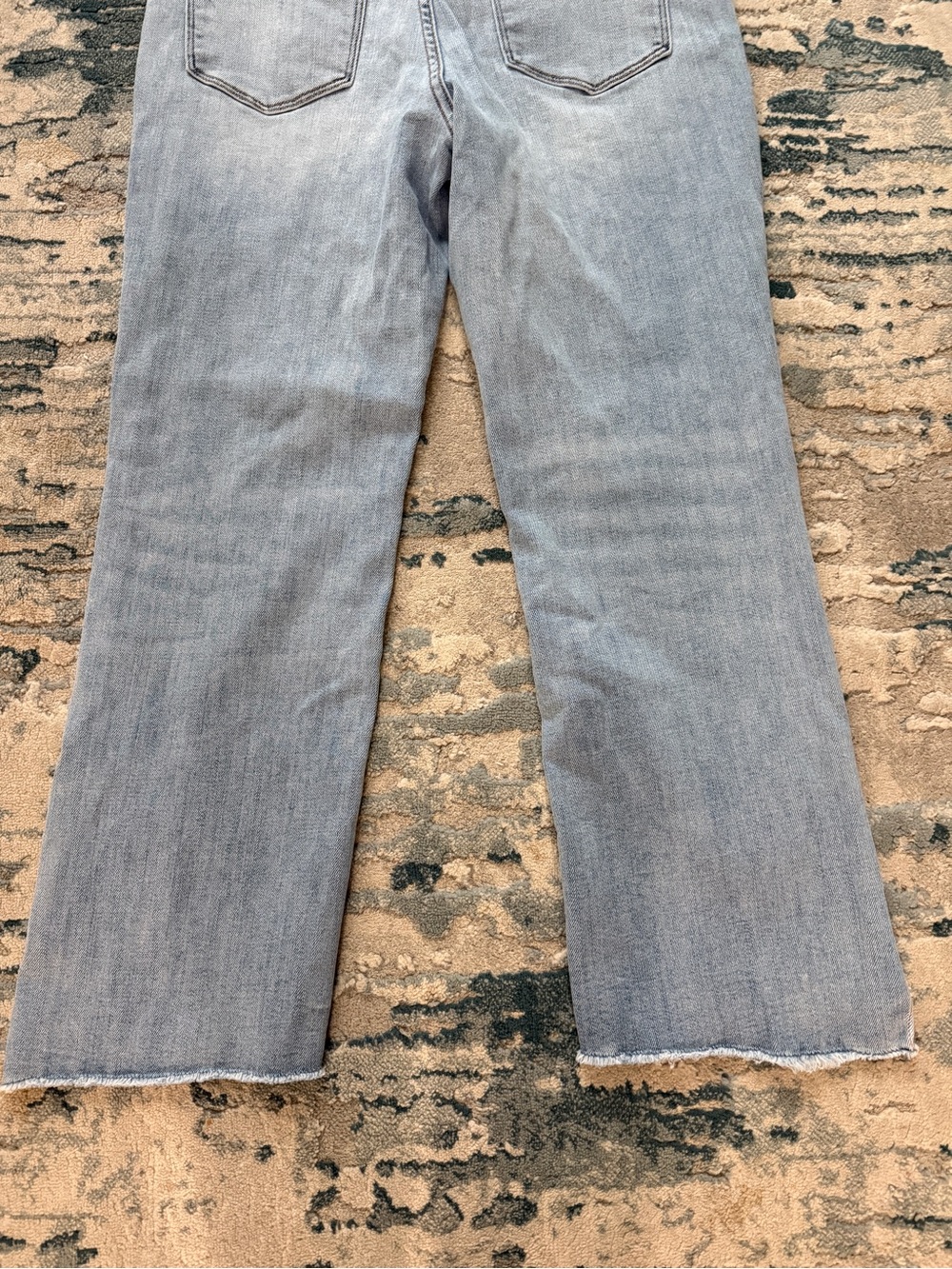 Pinkblush Light Wash Straight-Leg Maternity Jeans with Navy Panel - Picture 5 of 7